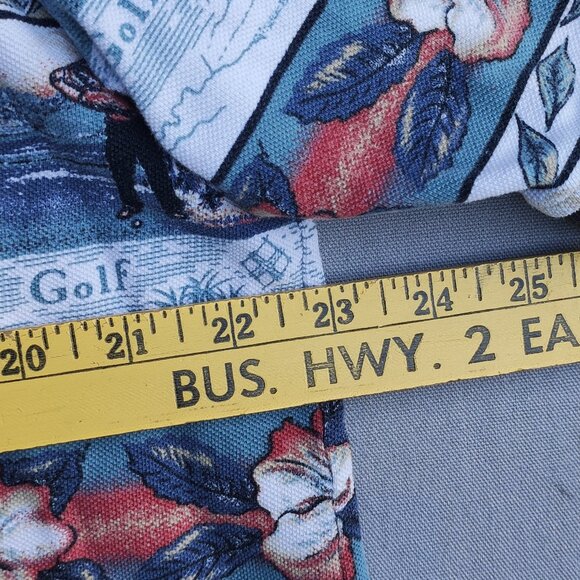 Munsingwear Classic Golf Polo Shirt men'a size L Floral and Golf Theme  Pattern - Picture 8 of 9